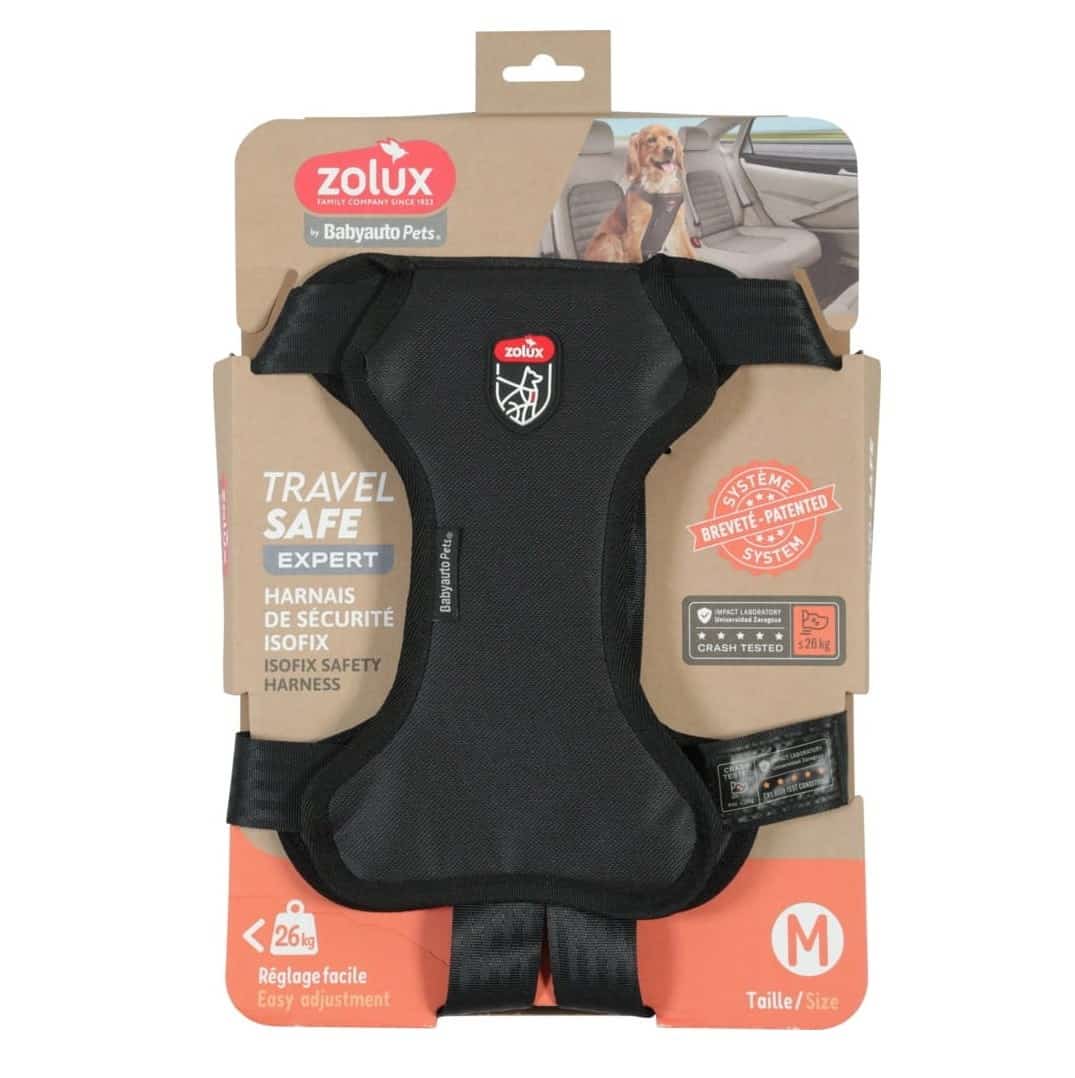 ZOLUX Szelki TRAVEL SAFE M czarne dla psa