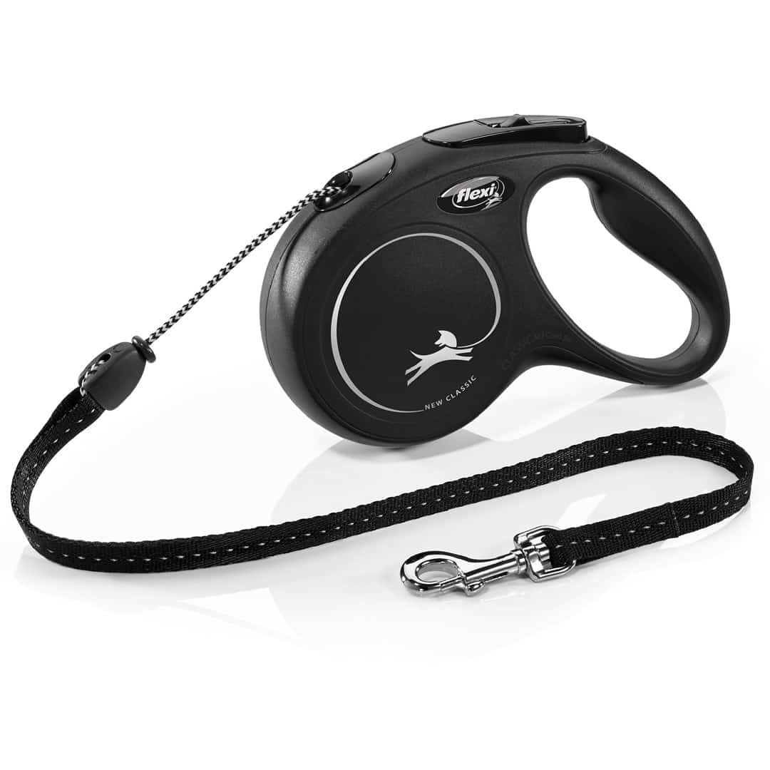 Smycz flexi New Classic M, 5m, czarna, do 20kg