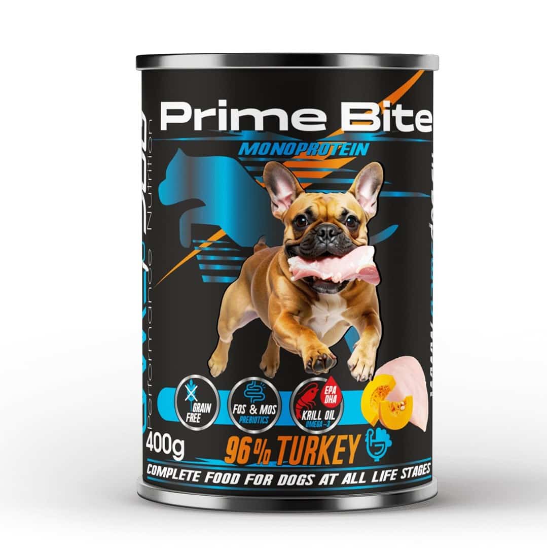 Mokra karma dla psa Game Dog Prime Bite z indykiem i dynią 400g