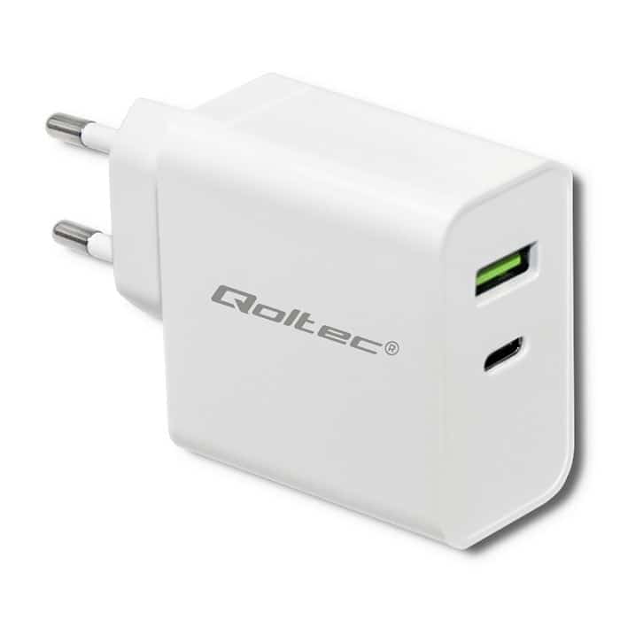 QOLTEC ŁADOWARKA SIECIOWA 45W | BIAŁA