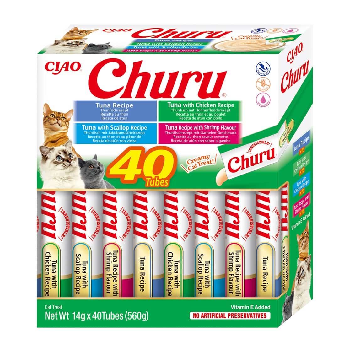 INABA CAT CHURU VARIETIES - Przysmak 40x14 g