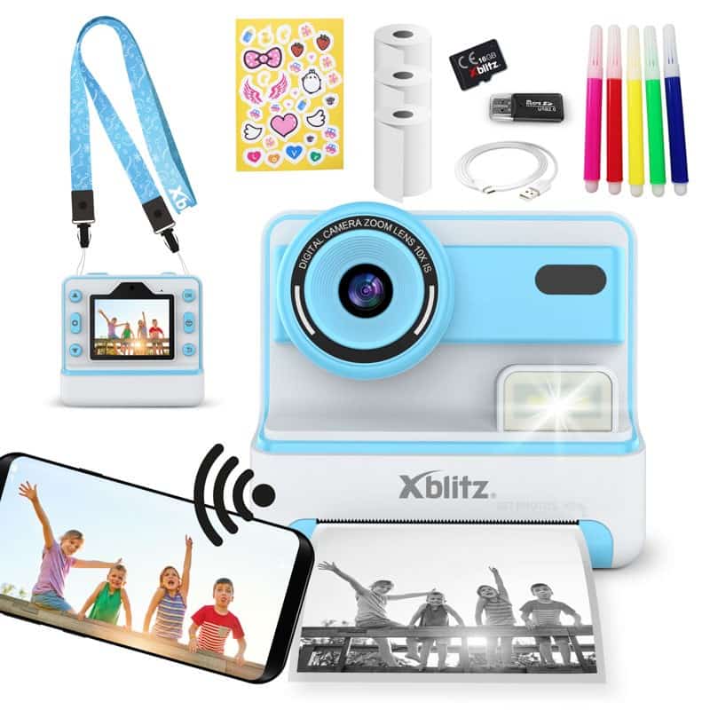 XBLITZ APARAT NATYCHMIASTOWY Z DRUKARKĄ FLASH BLUE