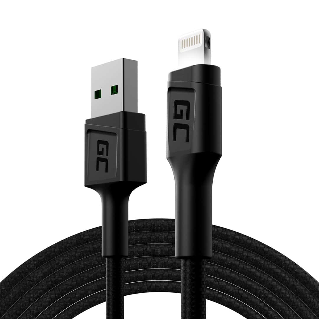 GREEN CELL KABGC12 GC RAY USB - LIGHTNING 200CM, BIAŁY LED