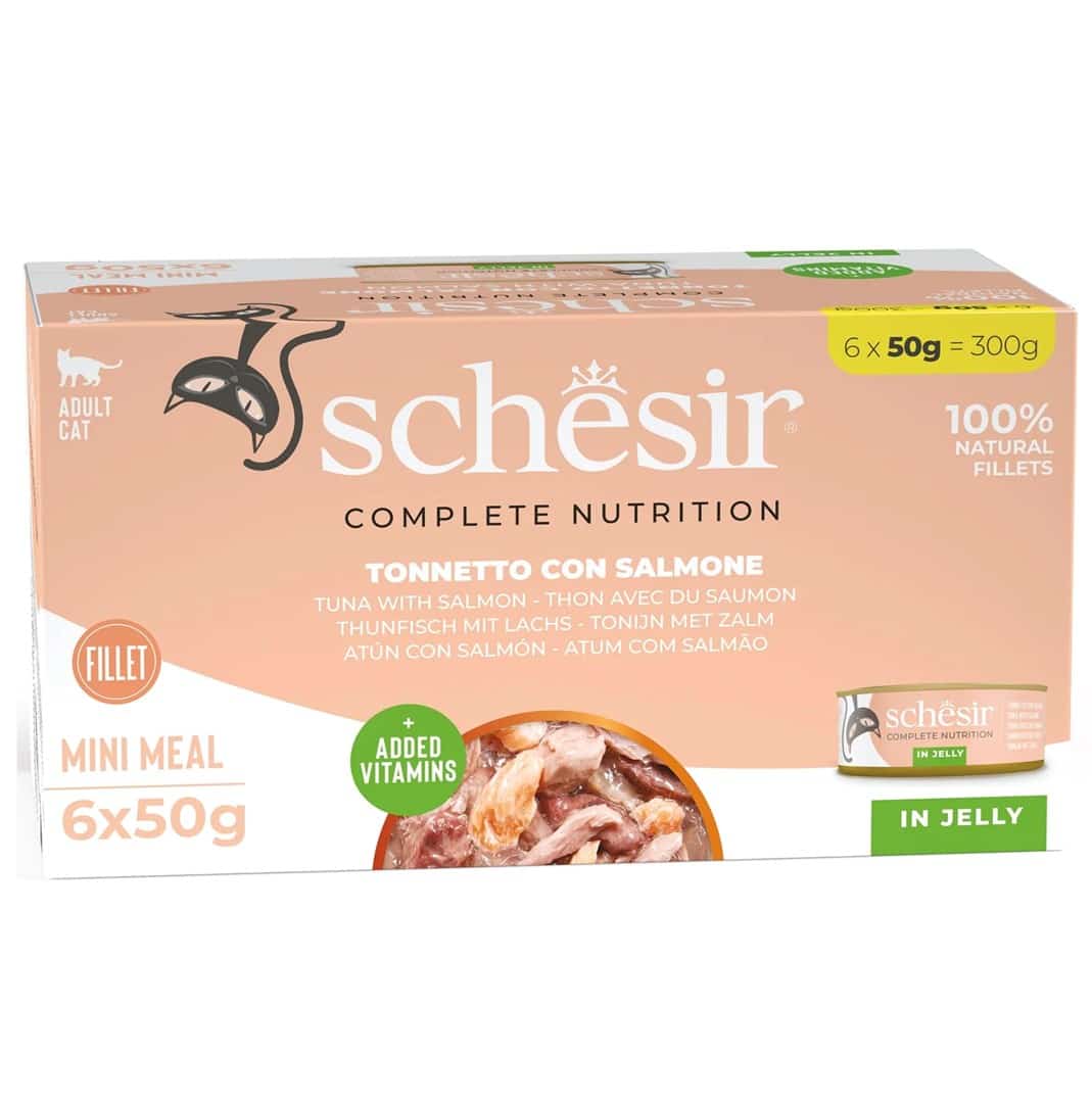SCHESIR M-Pack Tuńczykiem z łososiem 6x50g