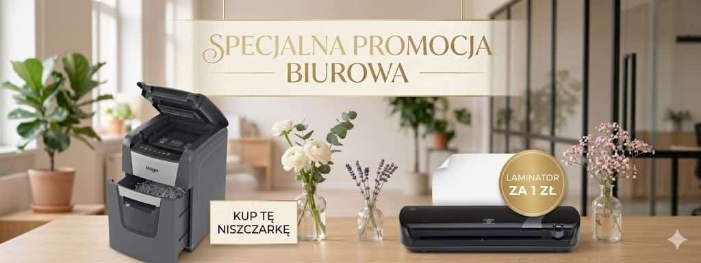 Niszczarka Rexel Optimum AutoFeed+ 90X + Laminator Inspire+ A4