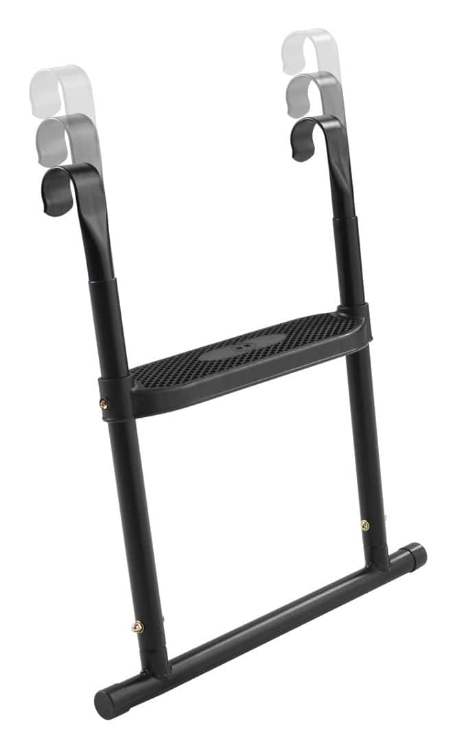 Salta drabina do trampoliny 52x50, stal, czarny