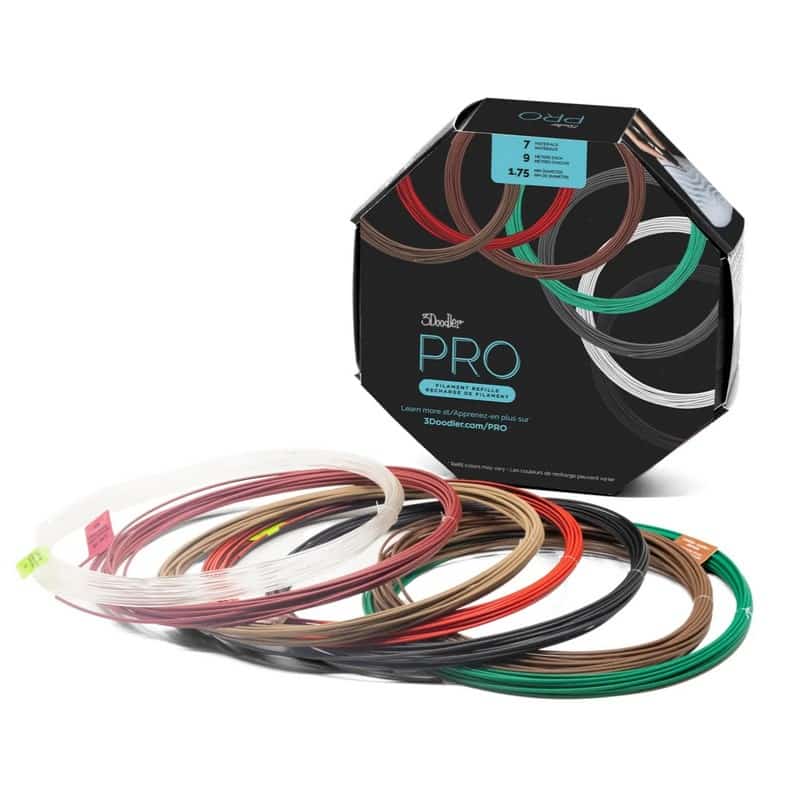 3DOODLER ProIII Filamenty 1,75mm, 7 Materiałów, 9m