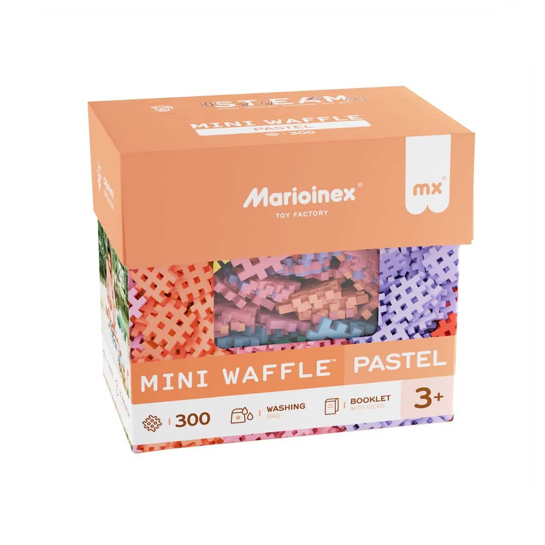 MARIOINEX Klocki Mini Waffle Pastel, 300 elementów