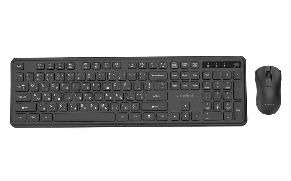 GEMBIRD Slim Pro Business Zestaw Klucz+Mysz, Czarny