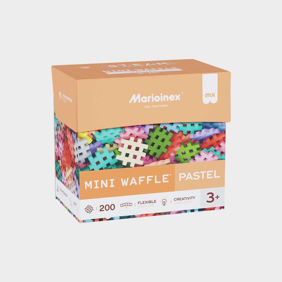Klocki Marioinex Mini Waffle, 200 Pastelowych Elementów