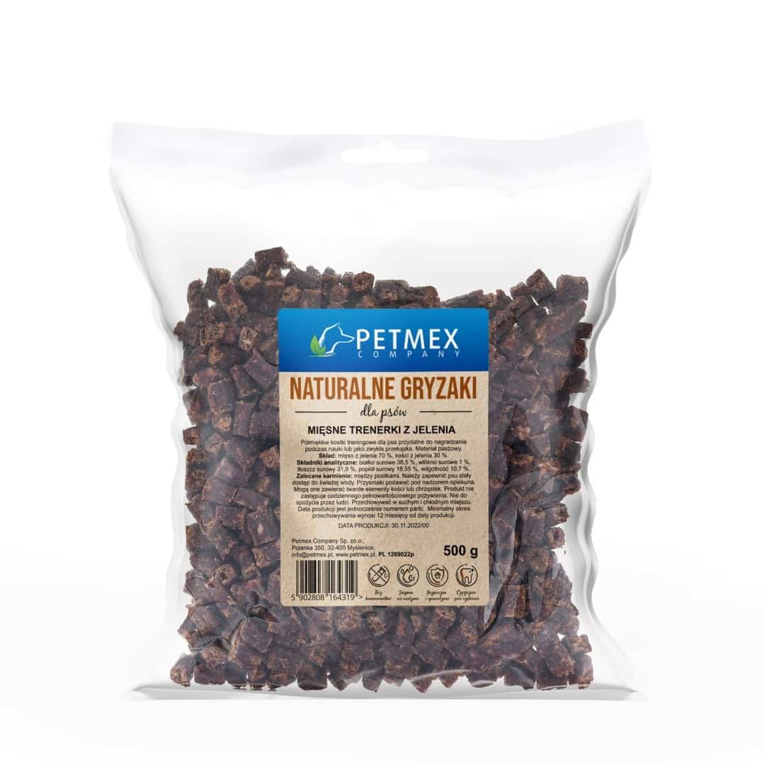 PETMEX Trenerki mięsne z jelenia 500g