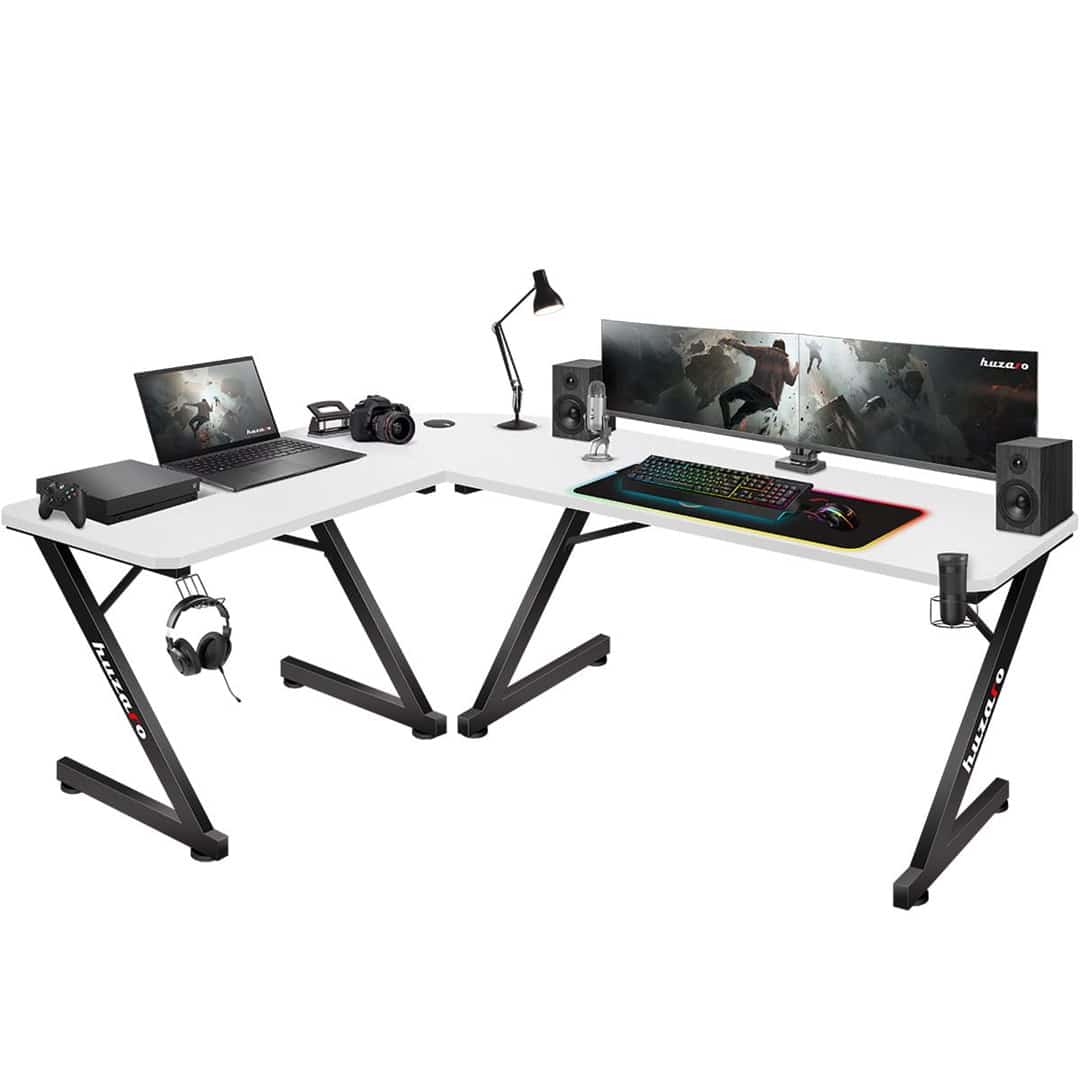 Biurko gamingowe Huzaro Hero 7.0 White (OUTLET)