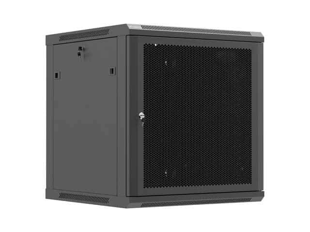 LANBERG SZAFA INSTALACYJNA RACK WISZĄCA 19" 12U 600X600 CZARNA DRZWI PERFOROWANE (FLAT PACK)
