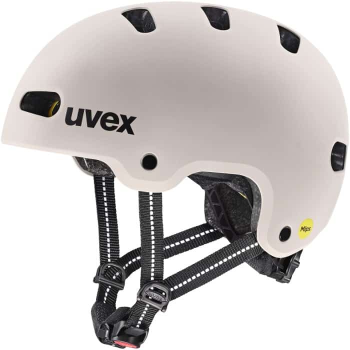 Kask rowerowy dziecięcy UVEX Kid 4 Style MIPS, warm grey matt
