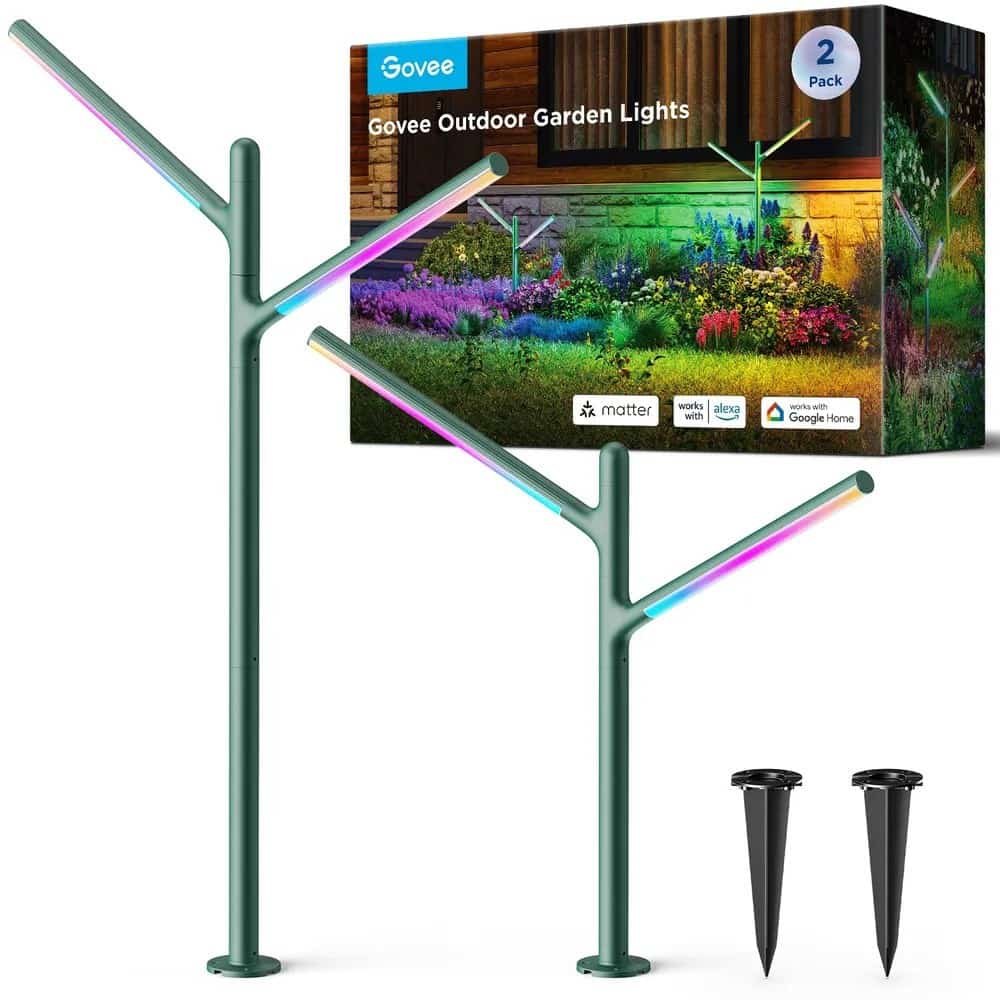 Ogrodowe oświetlenie LED Govee H7086 RGBICWW, RGBWW, 1100 Lm, 2.4GHz Wi-Fi + Bluetooth, IP66