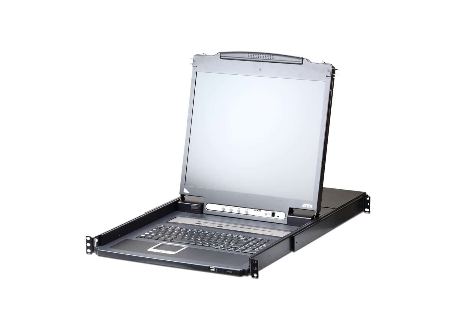 ATEN KONSOLA KVM OVER IP CL5708IN-ATA-AG 8-PORTOWA PS/2-USB VGA 19" LCD Z PORTEM DAISY-CHAIN