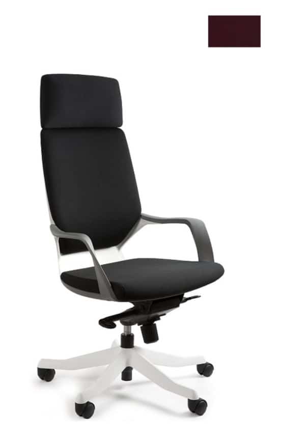 Fotel biurowy Apollo BL403 burgundy/biały