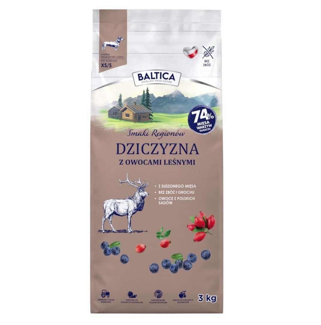 Karma sucha dla psów małych ras BALTICA SR Adult Dziczyzna z owocami leśnymi 3kg