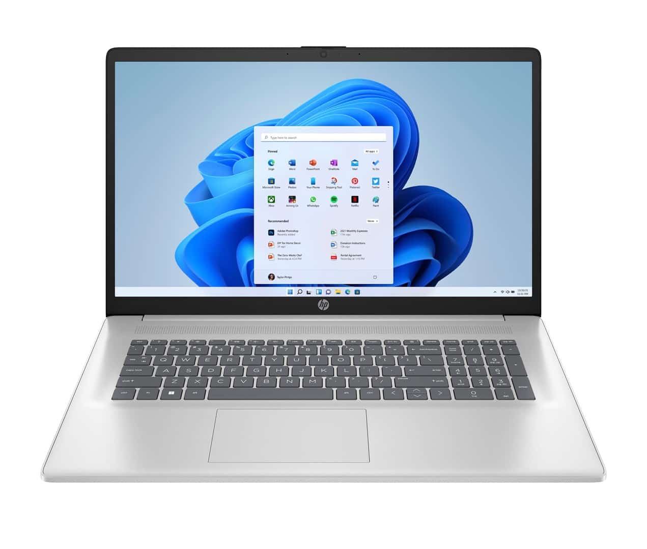 Laptop HP 17-cn4006nw, 17,3" FHD IPS 300 nitów, procesor Intel Core i7-150U, 16 GB DDR4, 1 TB SSD, kamera 1080p, Windows 11, srebrny,