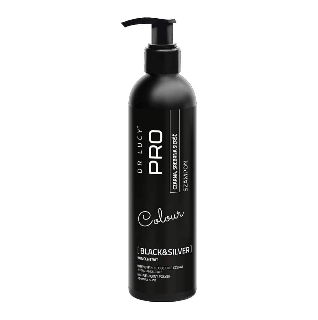 DR LUCY - PRO SILVER AND BLACK 250 ML SZAMPON DLA PSÓW I KOTÓW O CZARNEJ, CIEMNIEJ I SREBRNEJ SIERŚCI
