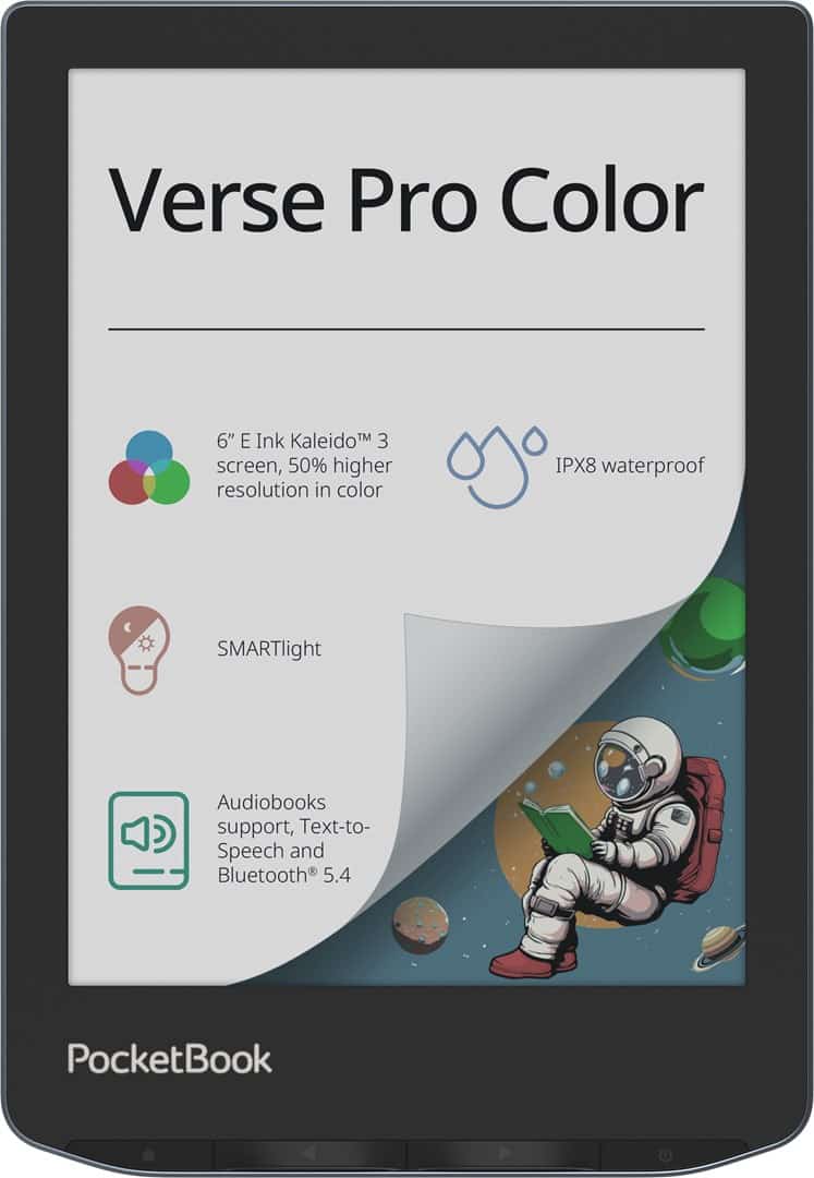 Ebook PocketBook Verse Pro Color 634 6" E-Ink Kaleido 3 16GB Wi-Fi Stormy Sea (WYPRZEDAŻ)