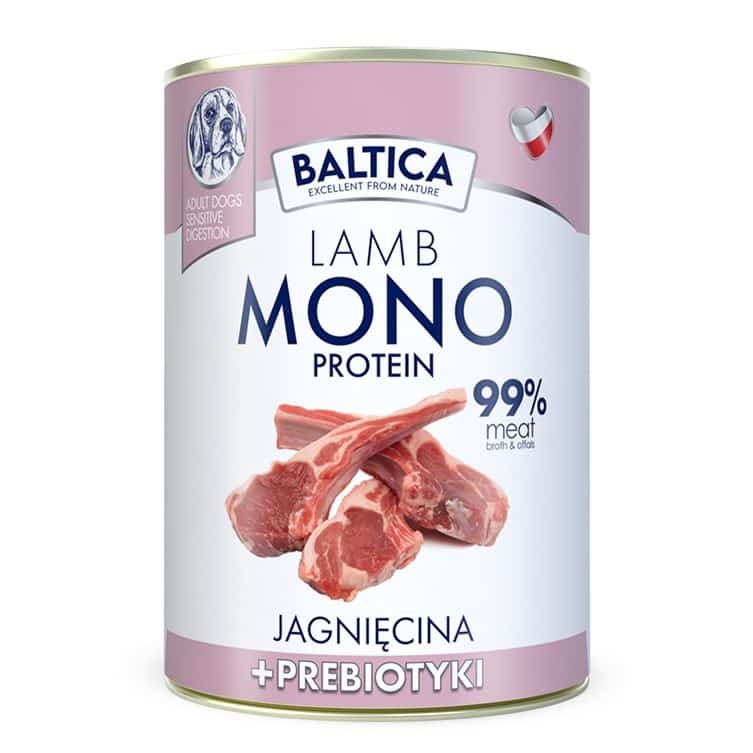 Mokra karma dla psa Baltica Nutraceutic z jagnięciną 99% + prebiotyki 400g
