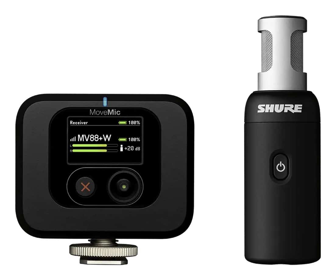 Shure MV88+W-KIT-Z6 - Bezprzewodowy mikrofon stereo z odbiornikiem nakamerowym