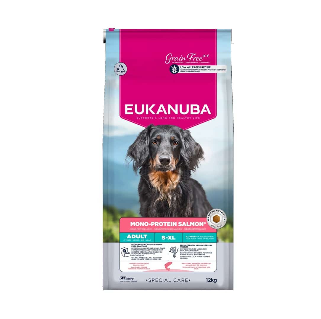 Eukanuba Special Care Mono-Protein Adult łosoś karma sucha dla psa 12kg (OUTLET)