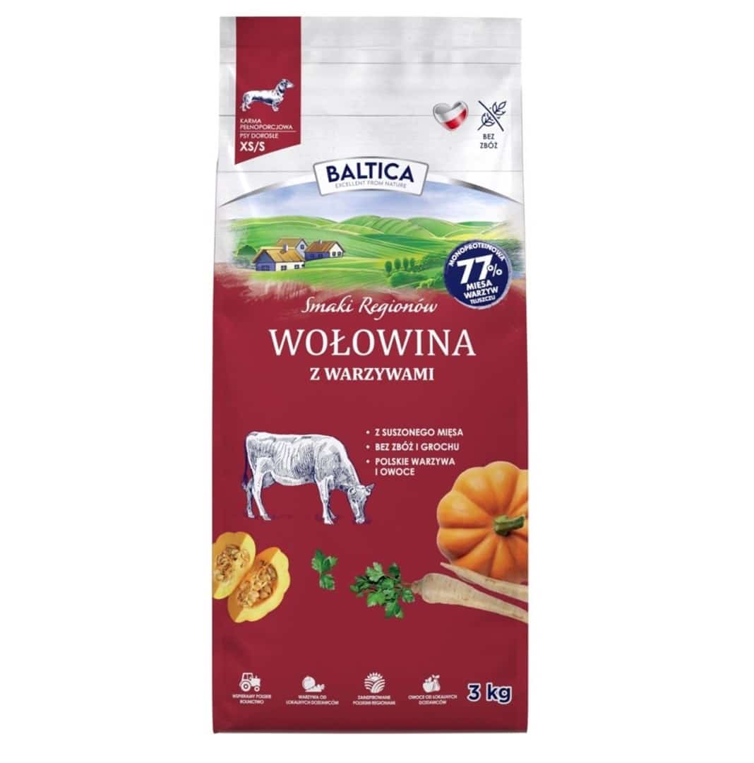 Karma sucha dla dorosłych psów małych ras BALTICA SR Adult Wołowina z warzywami 3kg