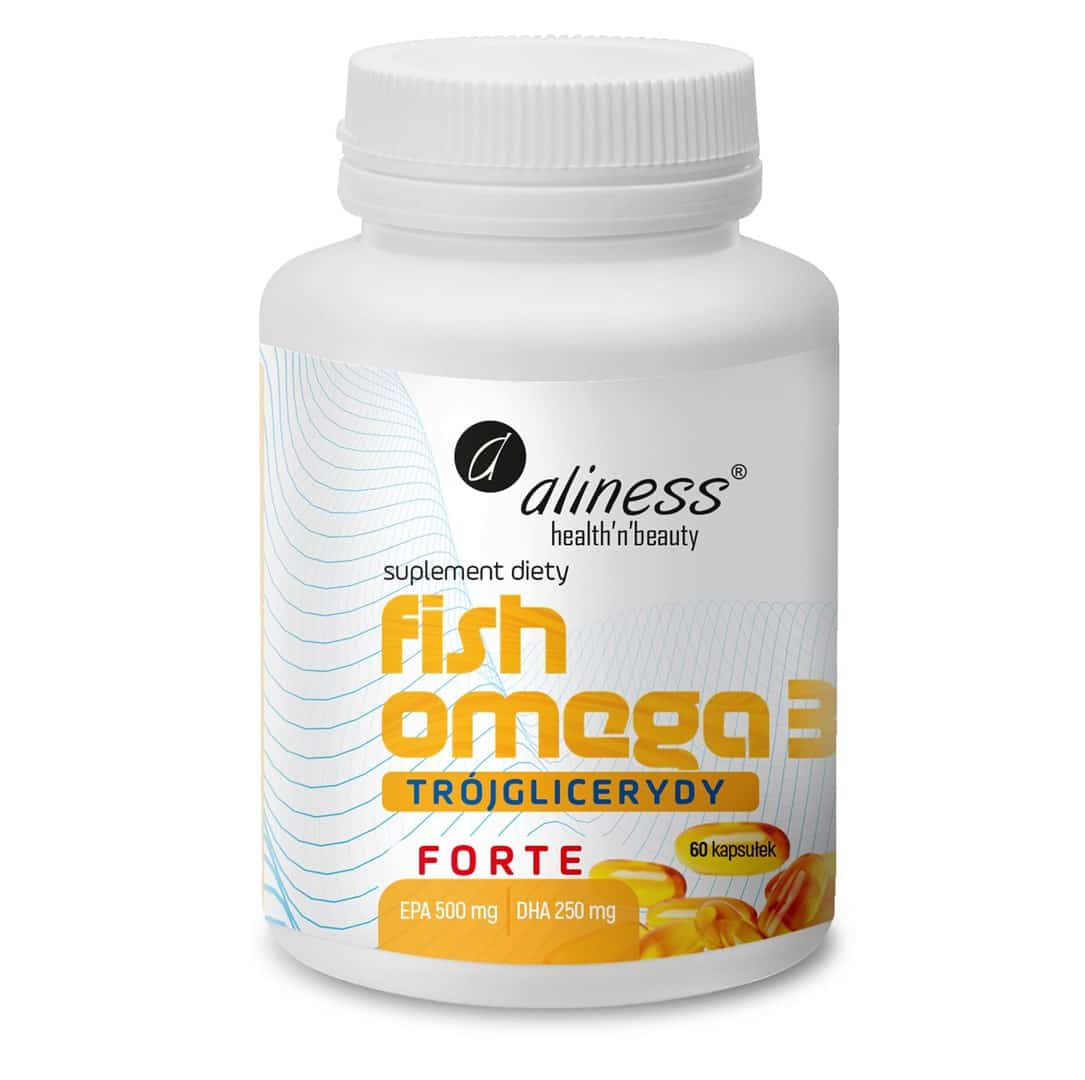 Aliness Omega-3 Forte 500/250mg - Trójglicerydy w kapsułkach (60 szt.)
