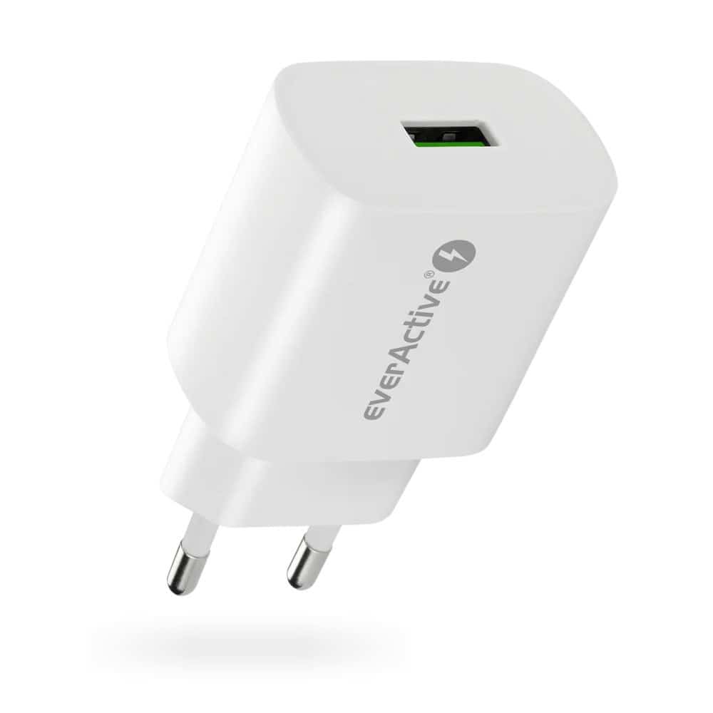 Ładowarka sieciowa EVERACTIVE SC-670Q, 67W, 1x USB, 2x USB-C, Quick Charge 4+, czarna