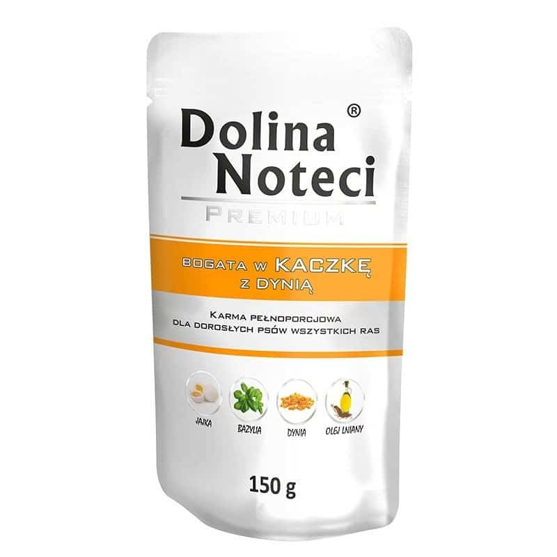 Mokra karma dla psa Dolina Noteci Premium - kaczka z dynią, saszetka 150 g
