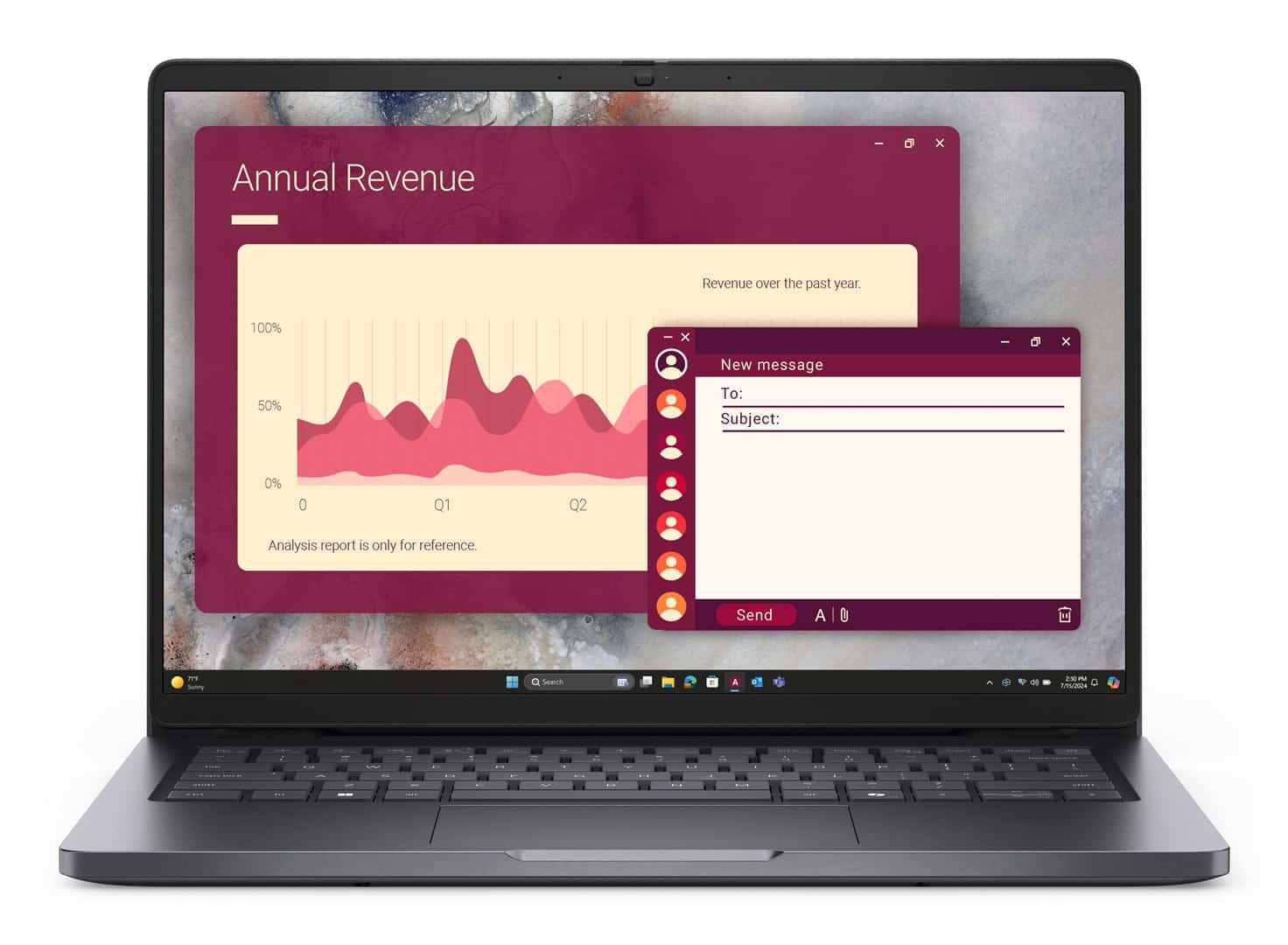 Laptop Dell Pro 14 PC14250 Core i7-150U 14" FHD+ IPS 300 nitów matowy 16GB DDR5 SSD 512GB Intel Graphics kamera FHD IR mikrofon WLAN+BT podświetlana klawiatura