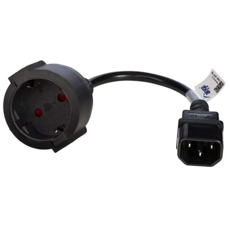 Kabel zasilający Akyga AK-PC-10A (C14 / IEC 320 C14 M - Schuko F; 0,15 m; czarny)