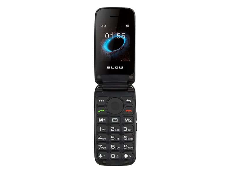Telefon komórkowy dla seniora BLOW S24 czarny z klapką
