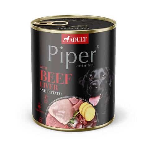 Mokra karma dla psa Dolina Noteci Piper Animals z wątrobą wołową - 800 g