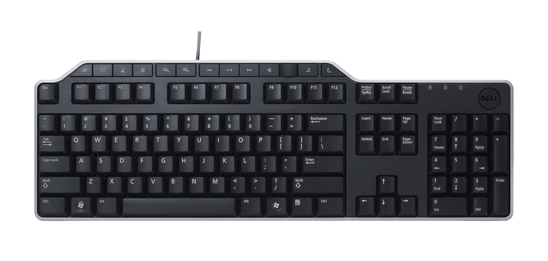Klawiatura przewodowa Dell KB-522 biznesowa multimedialna USB czarna