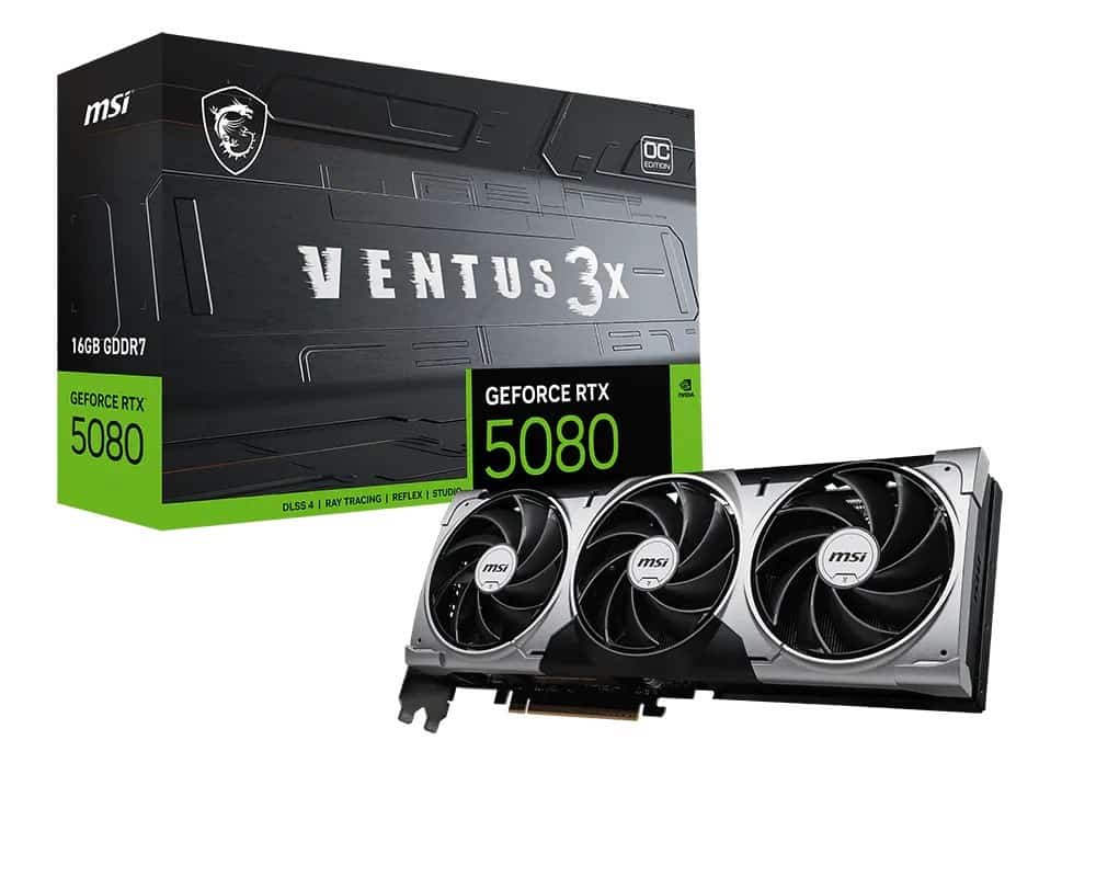 Karta graficzna MSI RTX 5080 VENTUS 3X OC 16GB Black