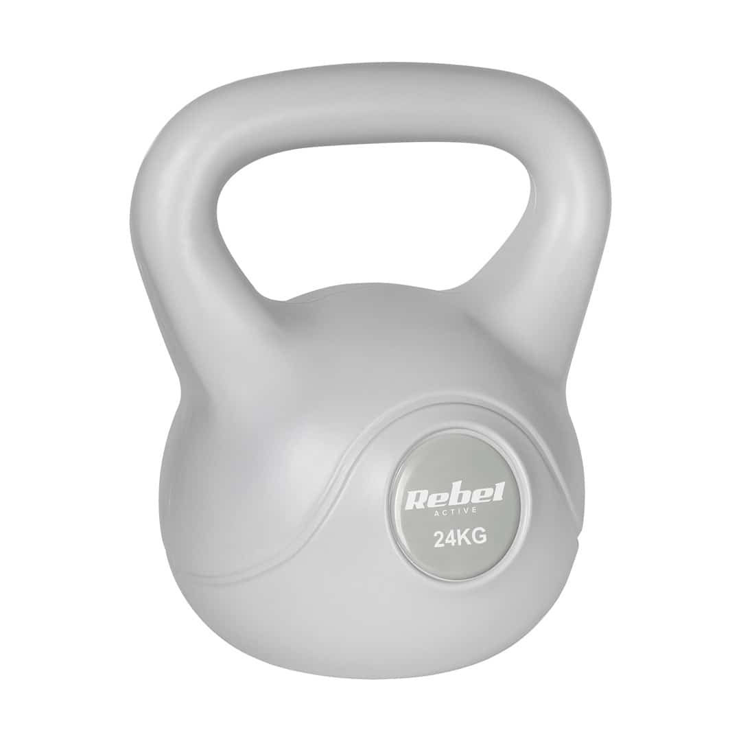 Kettlebell Rebel Active Bitumiczny 24 kg, Model RBA-2322G-24, Szary