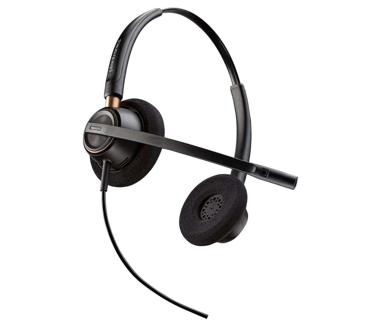 Słuchawki Poly EncorePro HW520, przewodowe, stereo, z funkcją szybkiego odłączania, czarne