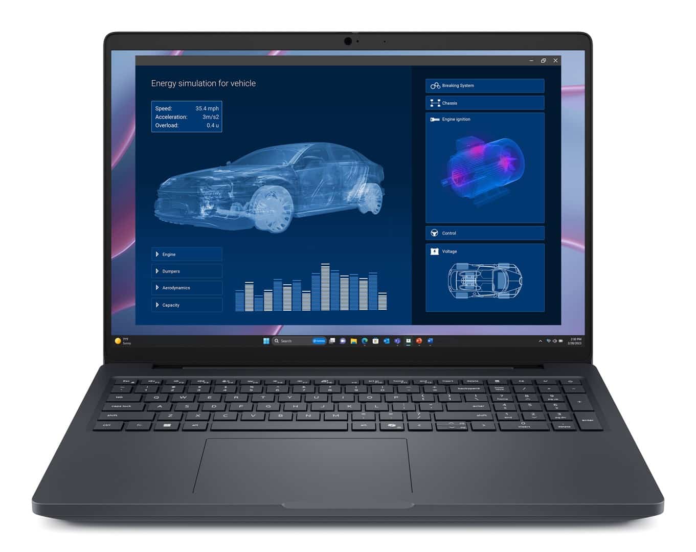 Laptop Dell ProMax 16 MC16255 Ryzen AI 5 Pro 340 16" FHD+ IPS 300 nitów matowy 16 GB LPDDR5X 256 GB SSD Radeon 840M kamera 2,0 Mpix Windows 11 Pro