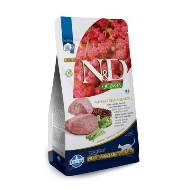 Farmina N&D Quinoa Weight Management dla kota - jagnięcina i brokuły