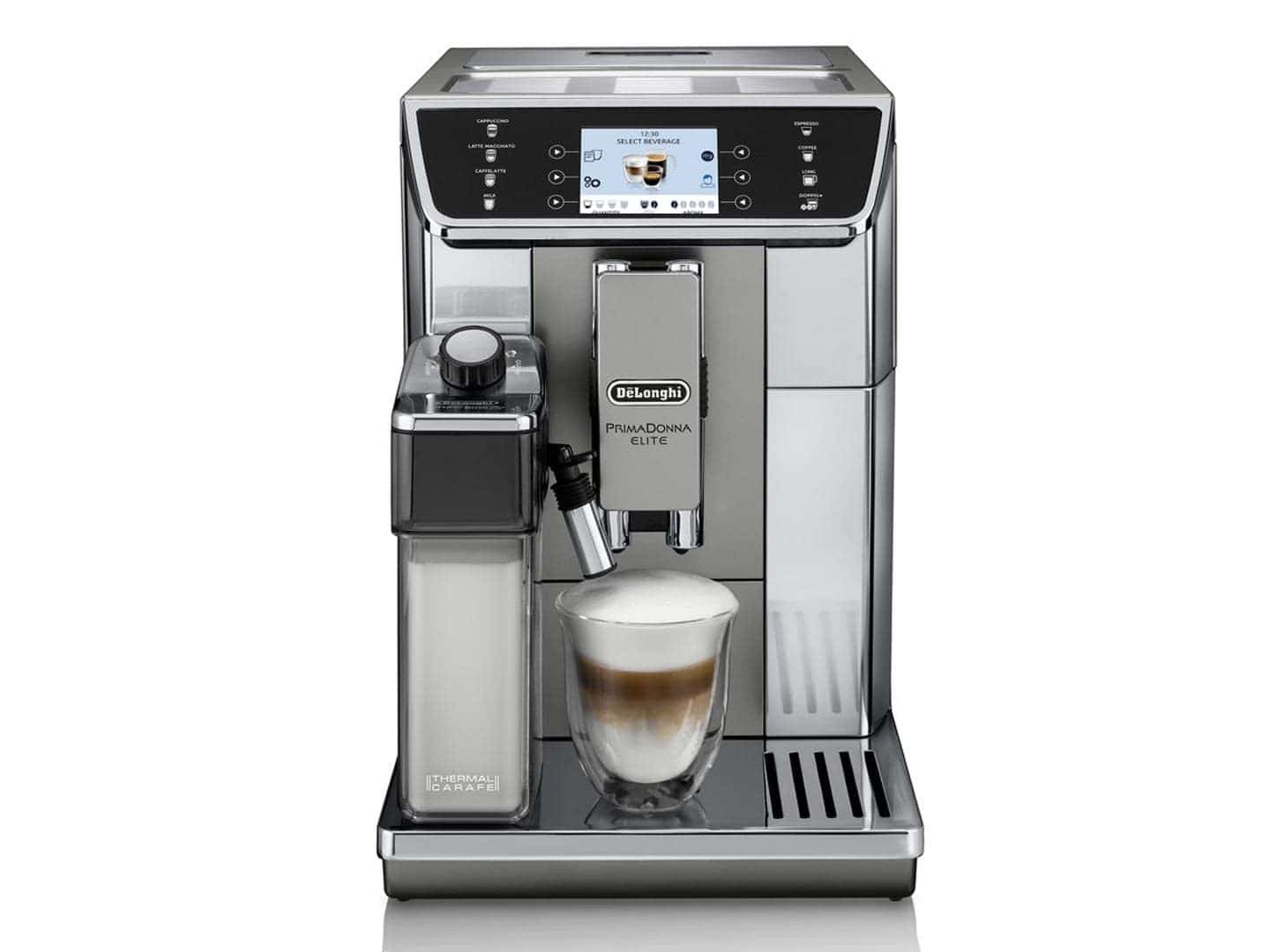 Ekspres ciśnieniowy DeLonghi PrimaDonna Elite ECAM 650.55.MS (1450W, srebrny)