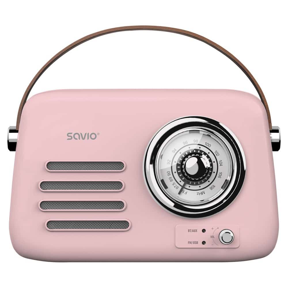 Przenośne radio SAVIO RS-03, różowe