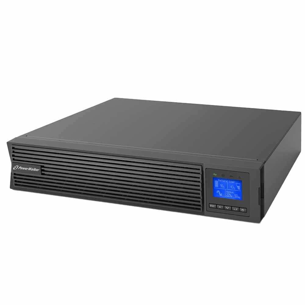 Zasilacz awaryjny (UPS) Power Walker Online Rack 19" VFI 1500 ICR IOT, 1500VA, 1 faza, 8x IEC C13, USB/RS232, wyświetlacz LCD