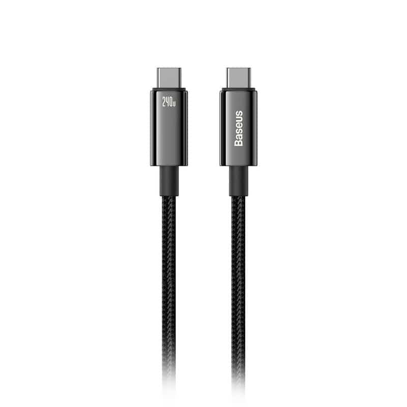 Kabel USB-C Baseus CAWJ040101 240W, 480Mb/s, 2m, czarno-szary