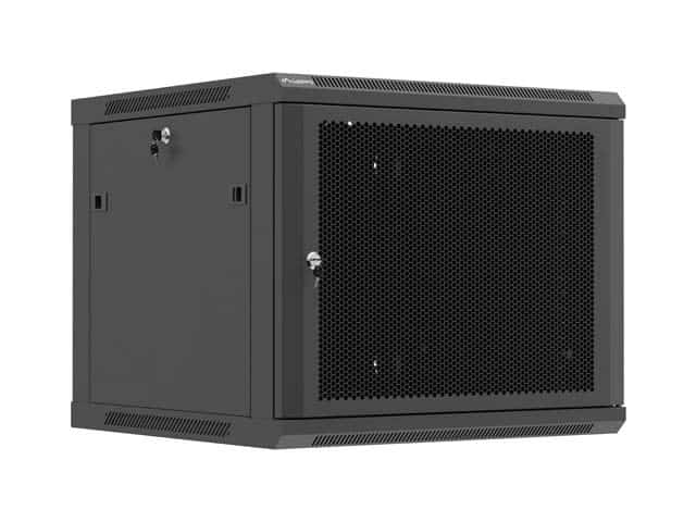 LANBERG SZAFA INSTALACYJNA RACK WISZĄCA 19" 9U 600X600 CZARNA DRZWI PERFOROWANE (FLAT PACK)