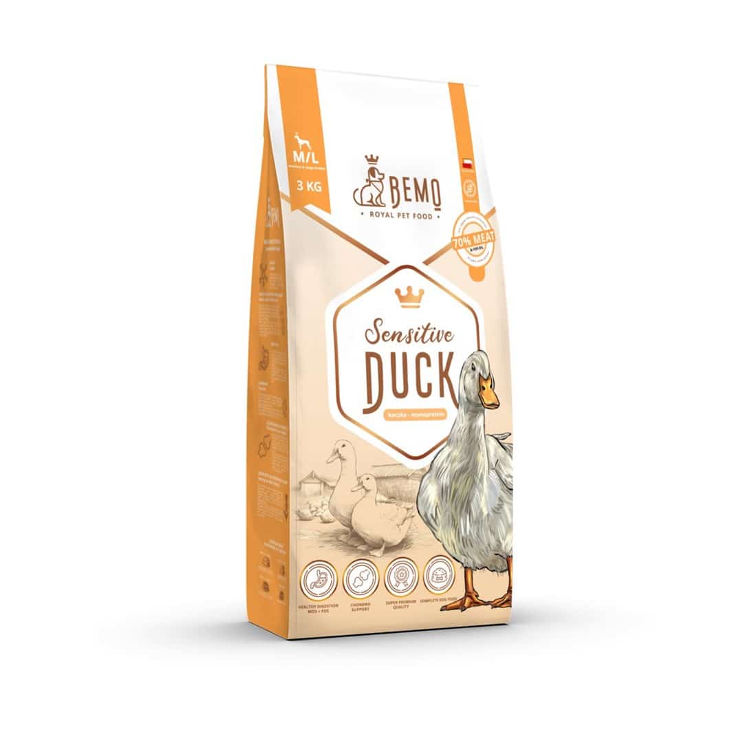 Karma sucha dla psów Bemo Sensitive z kaczką (medium/large) 3kg
