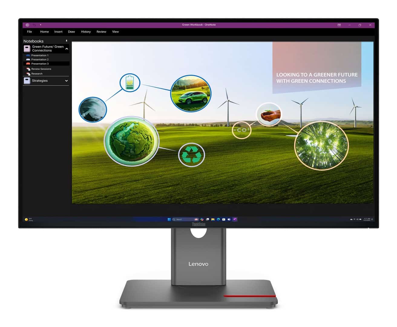 Lenovo ThinkVision P27q-40 27"QHD 120Hz 350nits AG USB HDMI DP Eclipse Black