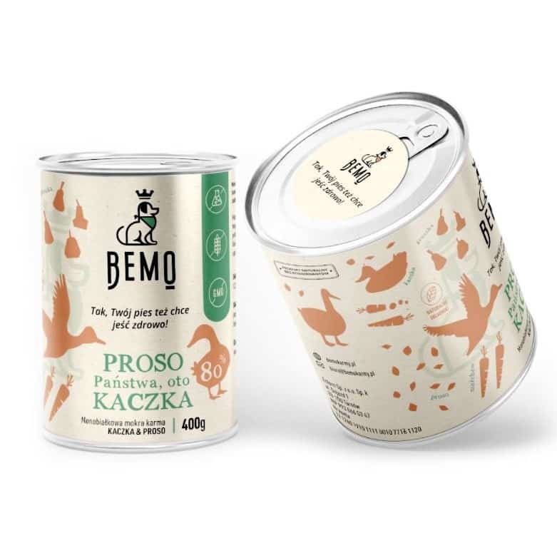 Mokra karma dla psa Bemo PROSO z kaczką 400g